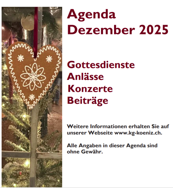 Agenda des Kirchenkreises Mitte für den Dezember 2025