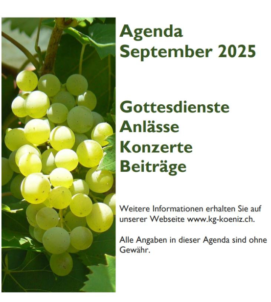Monatsagenda des Kirchenkreises Mitte für den Monat September